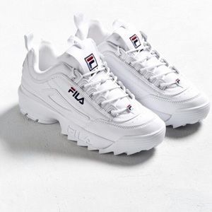 Chunky White Fila Sneakers